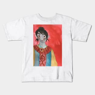 Dark Elf Sorceress Watercolor Painting Kids T-Shirt